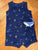 Carters Navy whale/ sea life tank romper 9 Months