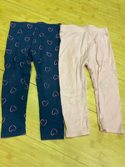 Assorted Set of 2 cotton leggings 18-24 Months