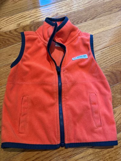 Carters Orange fleece vest 18 Months