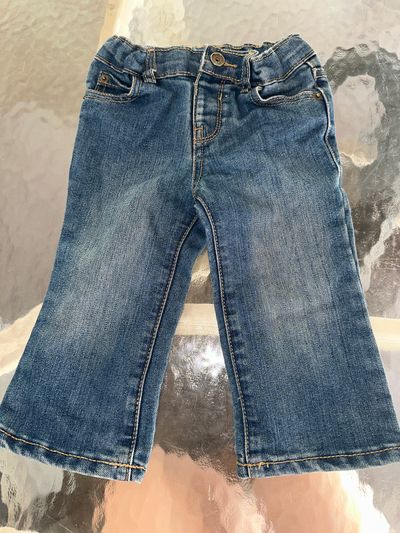 The Children's Place boot cut jeans with button 12-18 Months