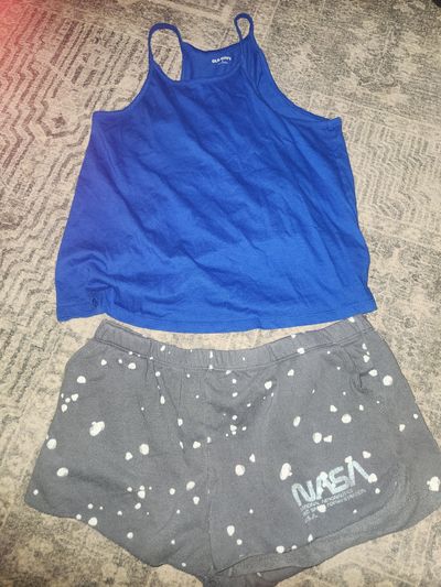 Old Navy blue tank & Nasa shorts  Women's - M