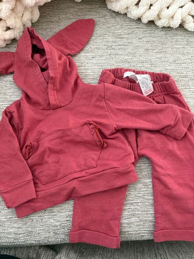 Always Bunny ears hoodie and pants set 0-3 Months