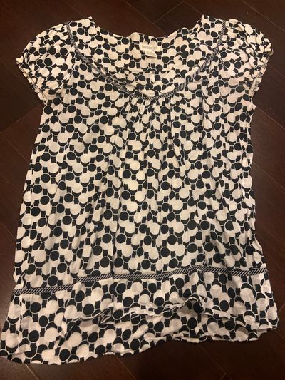 Kensie Girl Black and white blouse short sleeves Junior S - 2