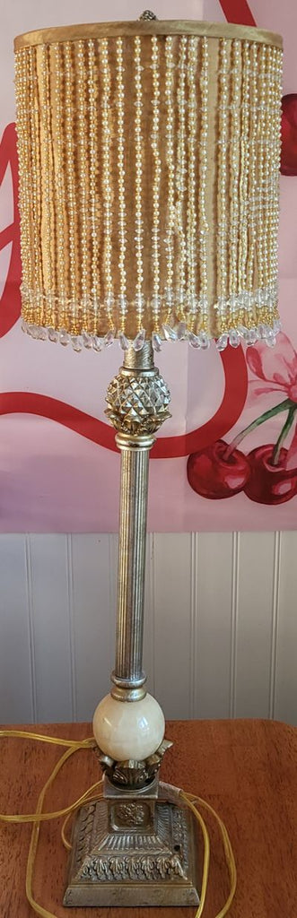 Unknown Beautiful stick lamp gold toner