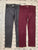 H&M EUC Set of 2 Pairs Thick Leggings. Grey Burgundy. 9 10 10-12