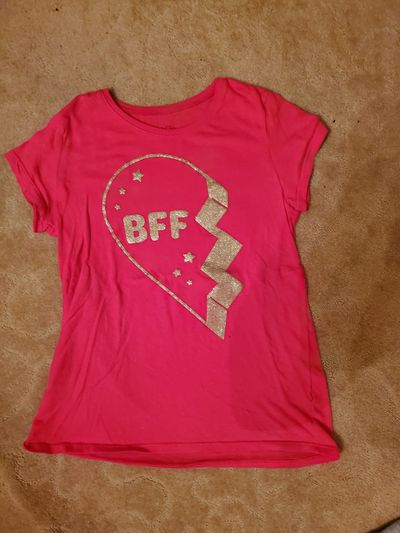 Childrens Place pink BFF top  10-12