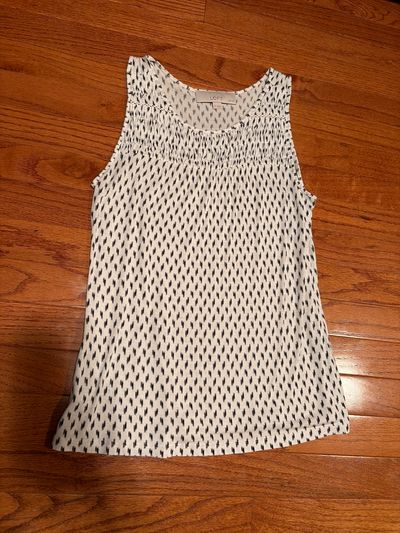 Small petite loft white and black tank  Women's - S