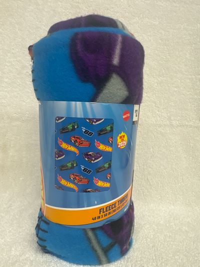 Brand New Hot Wheels Fleece Throw, 40x50 In. Brand New Hot Wheels Fleece Throw, 40x50 In.