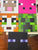Hand painted Minecraft paintings 12x12 inches set of 5