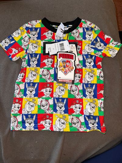 Puma Paw patrol tee with tags never worn 2T