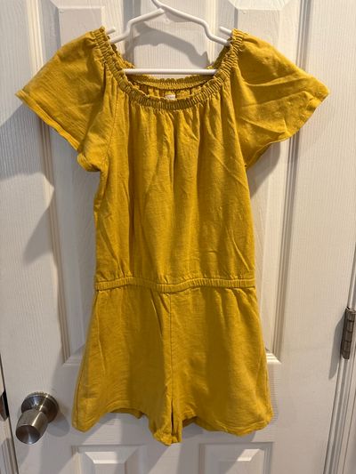 Old Navy Size M/8 mustard yellow romper 7-8