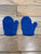 Blue knit mittens Small for babies Infant (0-2 yrs)