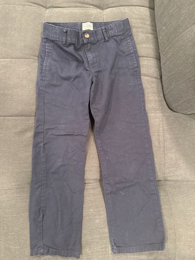 Childrens place Navy blue pants zipper button and adjustable waist 7-8