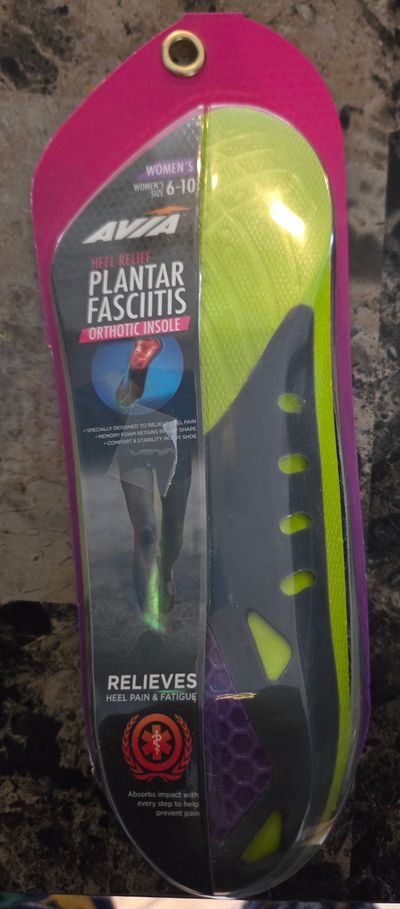 brand New Avia heel relief plantar fascitis shoe insole womens size 6-10 shoe