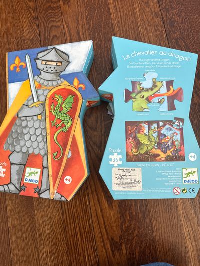 Djeco Knight and Dragon Puzzle 36 pieces excellent condition