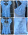 PACSUN baby blue surfer girl style dress Baby blue w white print wired chest tie top back Junior S - 2