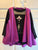 Disney Frozen II Size 8 long sleeve black Anna shirt with purple vest/cape 7-8