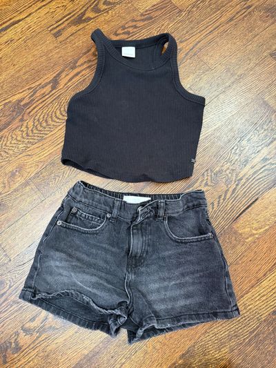 Zara zara top 11/12.  zara shorts 9/10 10-12