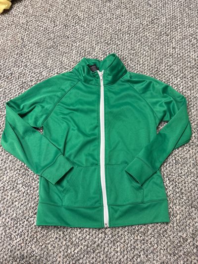 Urban groove Green zip up long sleeve shirt 7-8