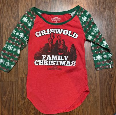 National Lampoons Christmas vacation Green red Women's - S