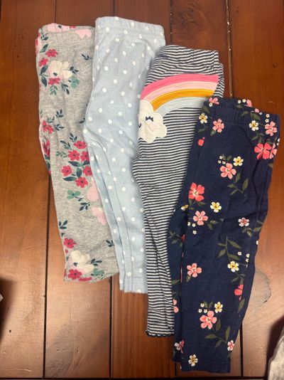 Baby Girl Legging Bundle. Size 9 months Carters Baby Girl Legging Bundle. Size 9 months. All of them are Carters. 9 Months
