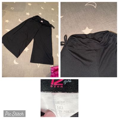 IZ Girl size 14 Black capri palazzo pants 14-16