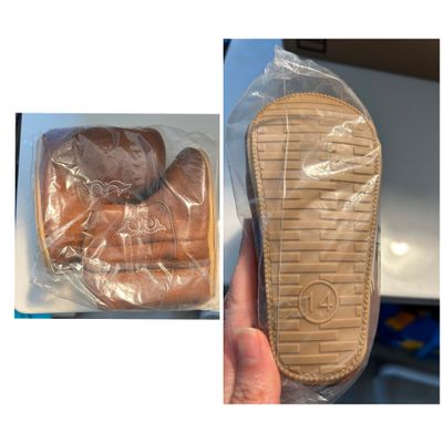 Unknown Size 14 infant moccasins, loose fit