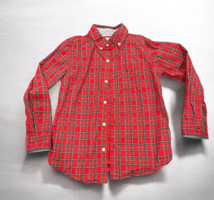 Carters EUC red, green, blue plaid shirt size 7 7-8