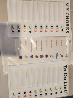 Chore Chart chore chart  sliding toggles to mark tasks as complete
