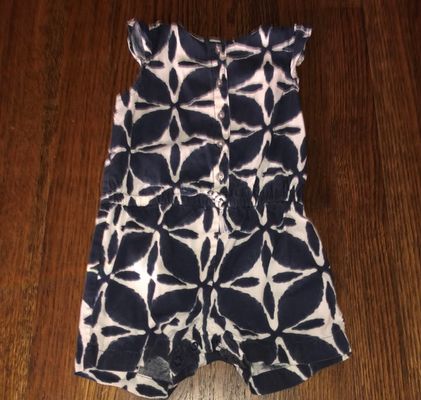 Carters 18 months blue and white romper 18 Months