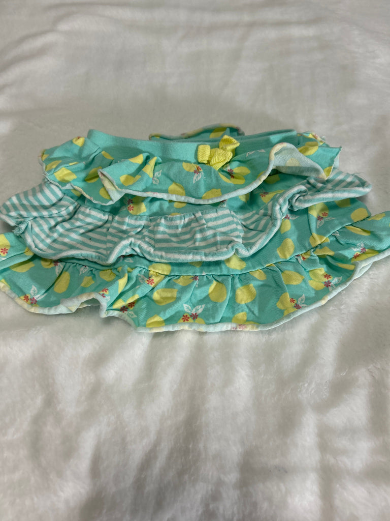 Cherokee Aqua ruffled print skirt 0-3 Months
