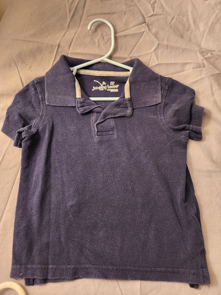 Jumping beans Navy collared short sleeve 2T
