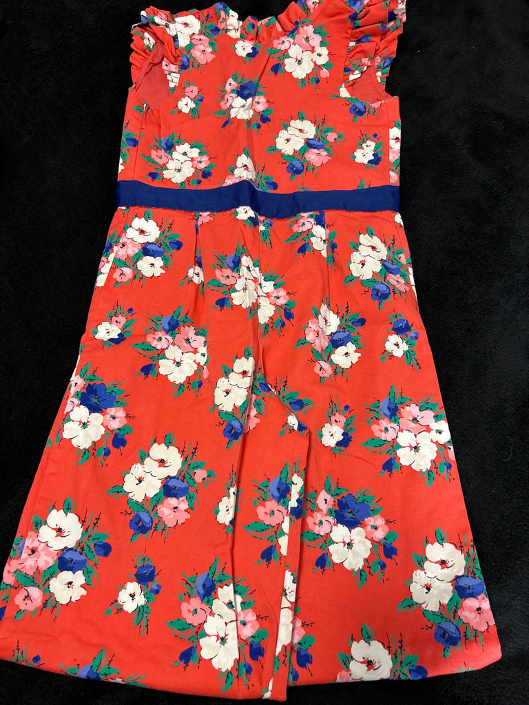 Janie and jack Salmon floral jumpsuit 10-12