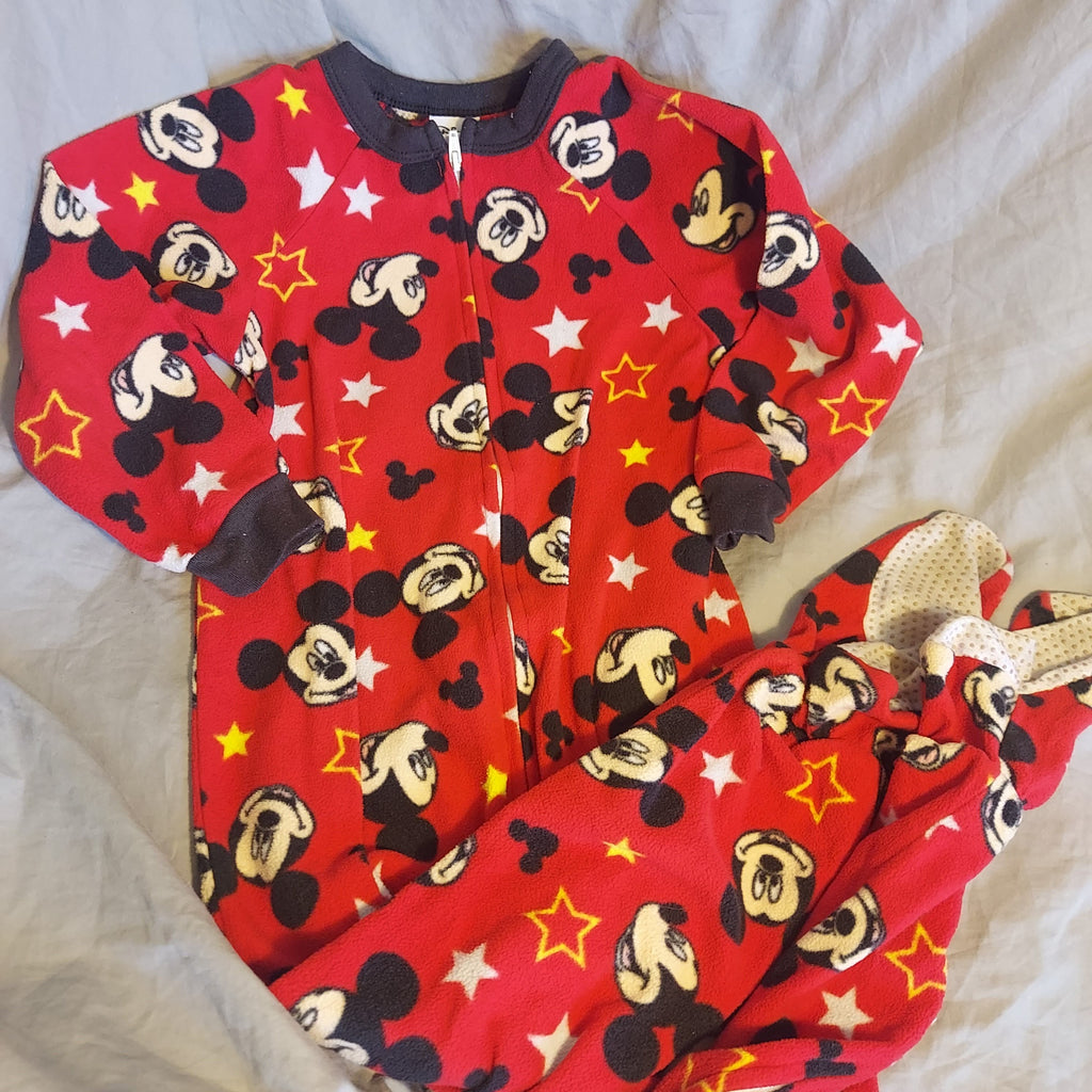 Disney Mickey fleece footed sleeper 4T