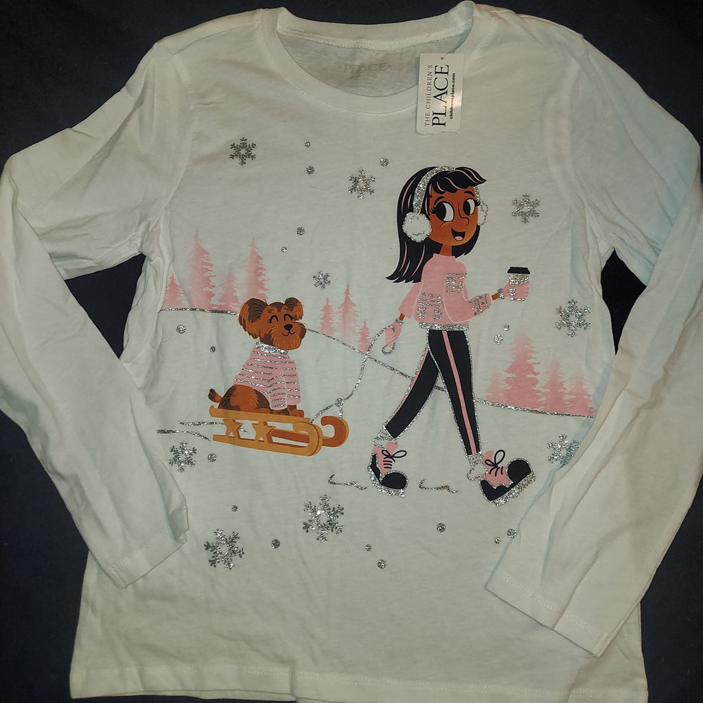 Brand new w tags children's place Brand new w tags white long sleeve sparkle accent 7-8