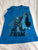 Above the rim Blue shirt with white gray and black decal 10-12