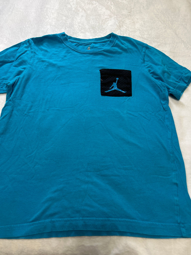 Nike jump man Dark aqua T-shirt with black Jumpman pocket 14-16