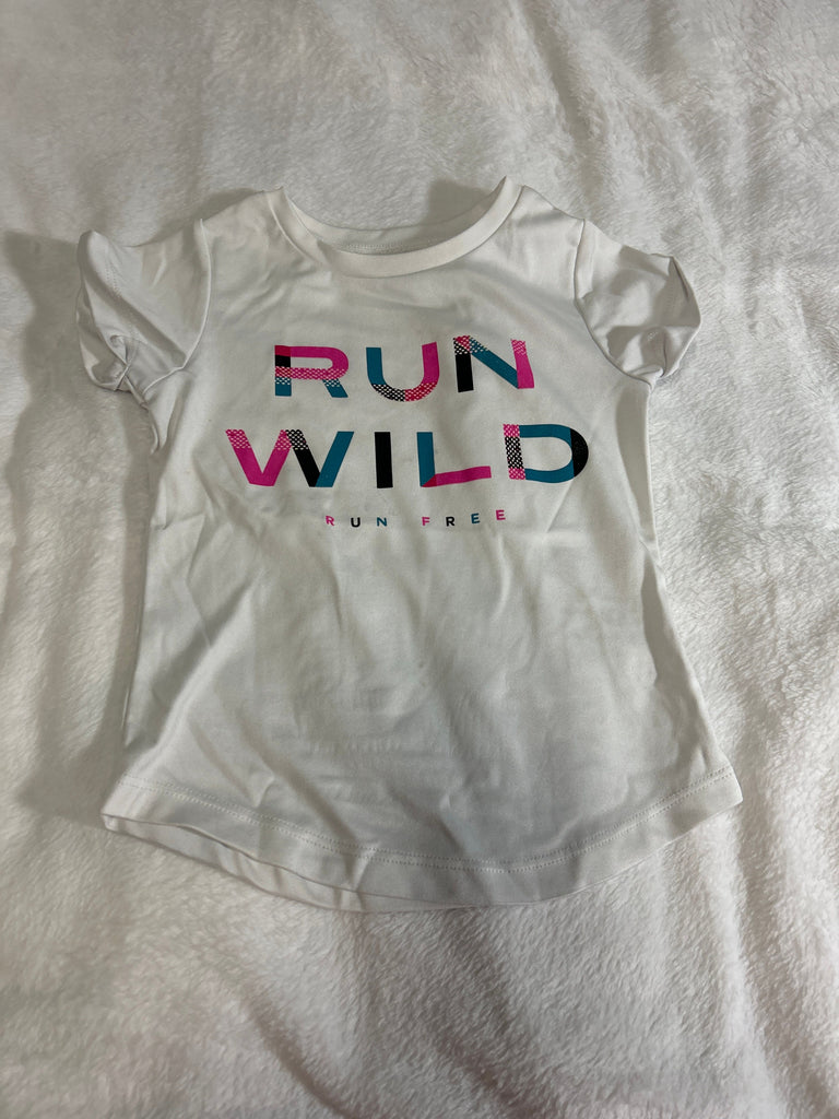 Carters White short sleeve, run wild run free 2T