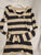 Abercrombie Navy and gray striped long sleeve v neck 5T/5
