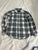 Children Place White, black and blue checkered, long sleeve collared shirt 5T/5