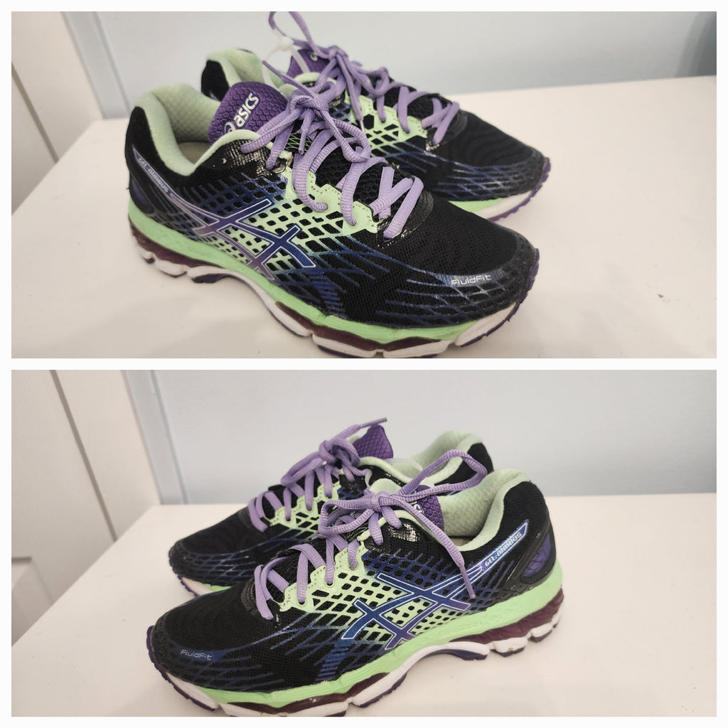 OASIS SNEAKERS BLACK/PURPLE/GREEN 7-1/2 (Adult)