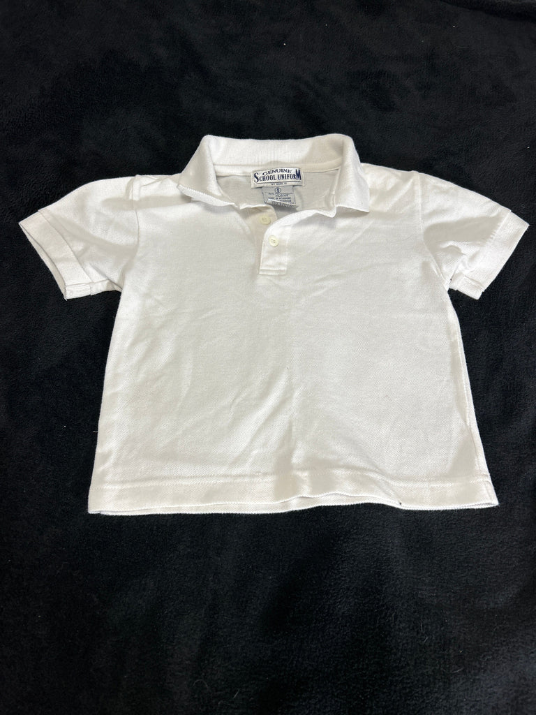 Genuine school uniform White colored short sleeve polo 4T