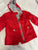 Toys R Us Red hooded rain jacket 6T/6