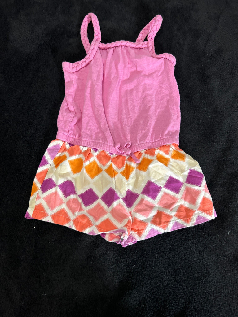 Cherokee Pink multicolor romper 18-24 Months