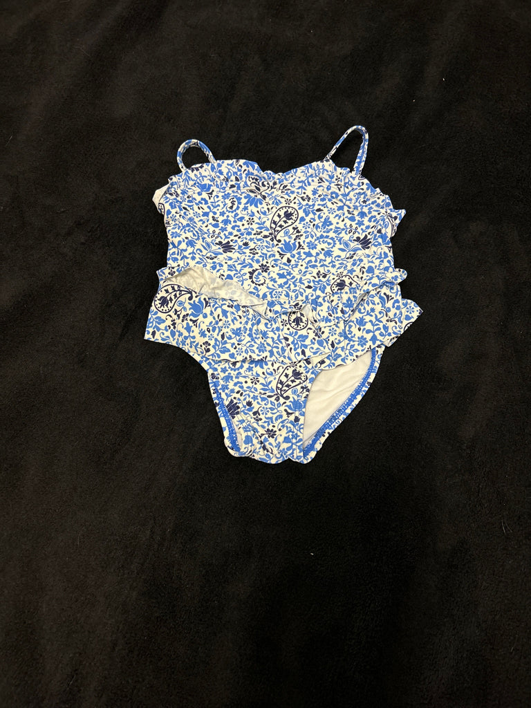 Circo White and blue one piece spaghetti strap, bathing suit 9-12 Months