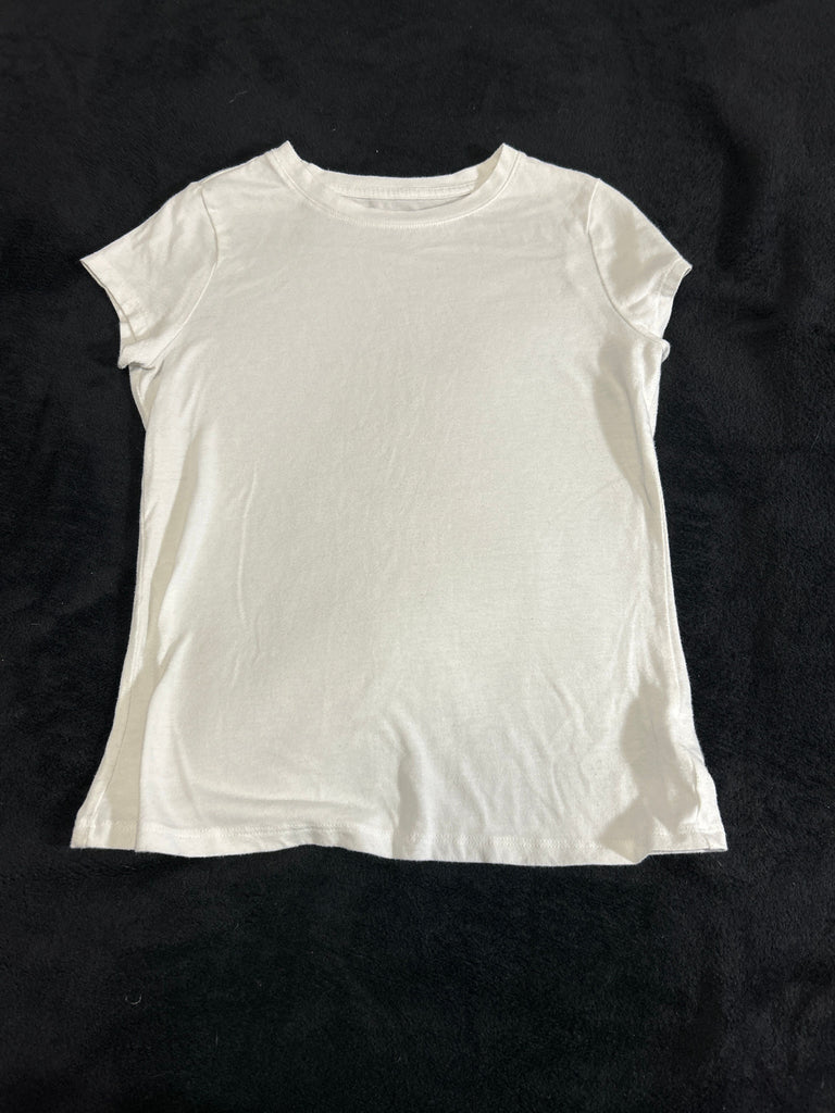 Cat and Jack White cap sleeve T-shirt 7-8