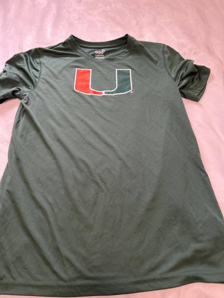 Gen2 Green shirt, orange dark green U decal 14-16