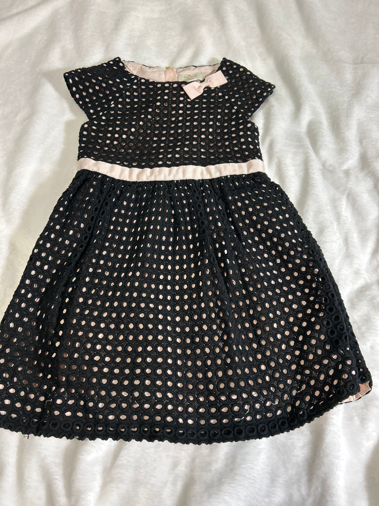 Kate Spade Black and pink crocheted dress 6T/6