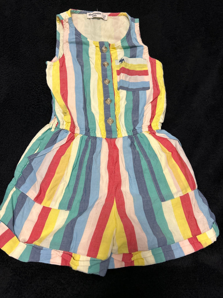 Abercrombie kids Multicolored striped romper 7-8
