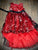 Girls black and red high low dress Size 5 - 6 dress
